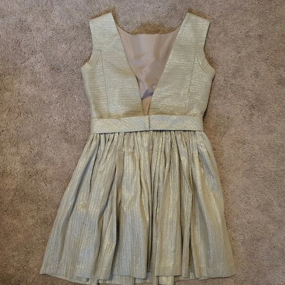 NWT Taupe Silver Contrarian Backless Bow Dress Taylor Swift 6 - Picture 2 of 3